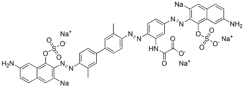 N-[5-[(7-Amino-1-hydroxy-3-sodiosulfo-2-naphthalenyl)azo]-2-[[4'-[(7-amino-1-hydroxy-3-sodiosulfo-2-naphthalenyl)azo]-3,3'-dimethyl[1,1'-biphenyl]-4-yl]azo]phenyl]oxamidic acid sodium salt