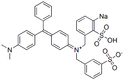 N-[4-[[4-(Dimethylamino)phenyl]phenylmethylene]-2,5-cyclohexadien-1-ylidene]-N-(3-sulfonatobenzyl)-3-sodiosulfobenzenemethanaminium