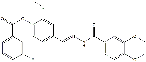 [4-[(7,10-dioxabicyclo[4.4.0]deca-2,4,11-triene-3-carbonylhydrazinylidene)methyl]-2-methoxy-phenyl] 3-fluorobenzoate