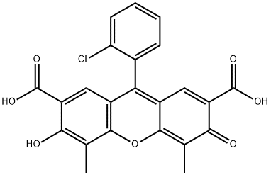 9-(2-Chlorophenyl)-6-hydroxy-4,5-dimethyl-3-oxo-3H-xanthene-2,7-dicarboxylic acid
