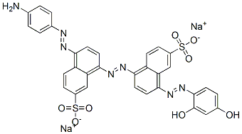 4-[(4-Aminophenyl)azo]-4'-[(2,4-dihydroxyphenyl)azo][1,1'-azobisnaphthalene]-6',7-disulfonic acid disodium salt