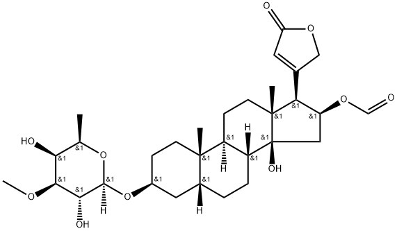 3β-[(3-O-Methyl-6-deoxy-D-galactopyranosyl)oxy]-16β-(formyloxy)-14-hydroxy-5β-card-20(22)-enolide