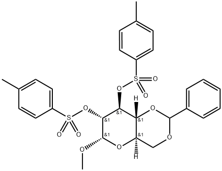甲基 4,6-O-(苯基亚甲基)-ALPHA-D-吡喃葡萄糖苷 2,3-二(4-甲基苯磺酸酯)