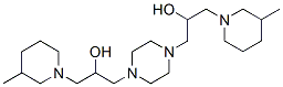 1-[4-[2-hydroxy-3-(3-methyl-1-piperidyl)propyl]piperazin-1-yl]-3-(3-me thyl-1-piperidyl)propan-2-ol