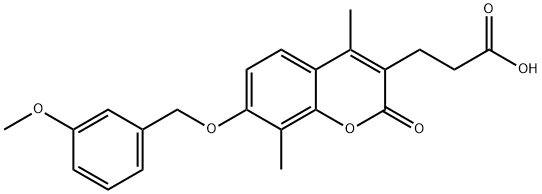 3-[7-[(3-methoxyphenyl)methoxy]-4,8-dimethyl-2-oxochromen-3-yl]propanoic acid