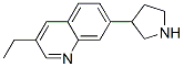 Quinoline, 3-ethyl-7-(3-pyrrolidinyl)- (9CI)