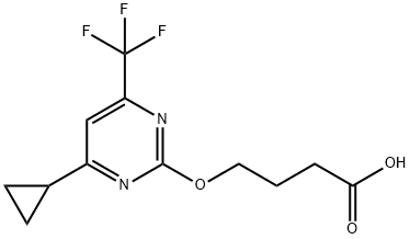 4-{[4-环丙基-6-(三氟甲基)嘧啶-2-基]氧基}丁酸