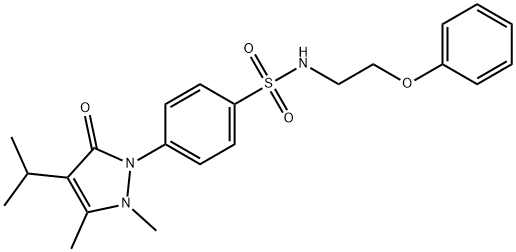 4-(4-异丙基-2,3-二甲基-5-氧代-2,5-二氢-1H-吡唑-1-基)-N-(2-苯氧基乙基)苯磺酰胺