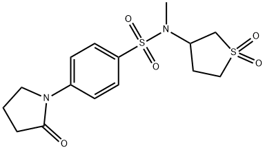 N-(1,1-dioxidotetrahydrothiophen-3-yl)-N-methyl-4-(2-oxopyrrolidin-1-yl)benzenesulfonamide