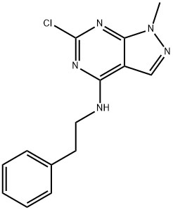 3-chloro-9-methyl-N-phenethyl-2,4,8,9-tetrazabicyclo[4.3.0]nona-1,3,5, 7-tetraen-5-amine