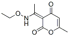 2H-Pyran-2,4(3H)-dione, 3-[1-(ethoxyamino)ethylidene]-6-methyl- (9CI)