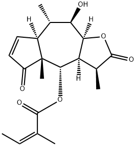 (Z)-2-Methyl-2-butenoic acid [(3S)-2,3,3aα,4,4a,5,7aα,8,9,9aα-decahydro-9β-hydroxy-3β,4aβ,8α-trimethyl-2,5-dioxoazuleno[6,5-b]furan-4α-yl] ester
