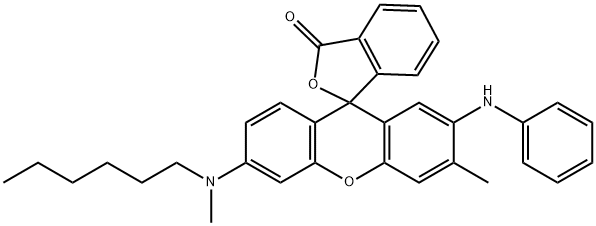 6'-[Methyl(hexyl)amino]-3'-methyl-2'-(phenylamino)spiro[isobenzofuran-1(3H),9'-[9H]xanthen]-3-one
