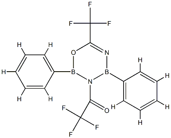 3,4-Dihydro-2,4-diphenyl-3-(trifluoroacetyl)-6-(trifluoromethyl)-2H-1,3,5,2,4-oxadiazadiborine