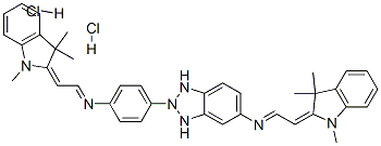N-[(1,3-dihydro-1,3,3-trimethyl-2H-indol-2-ylidene)ethylidene]-2-[4-[[(1,3-dihydro-1,3,3-trimethyl-2H-indol-2-ylidene)ethylidene]amino]phenyl]-1H-benzotriazole-5-amine dihydrochloride