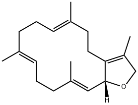 [6E,10E,14E,(-)]-2,4,5,8,9,12,13,15a-Octahydro-3,6,10,14-tetramethylcyclotetradeca[b]furan
