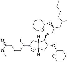 5-[(3aR,4R,5R,6aS)-5-(Tetrahydro-2H-pyran-2-yloxy)-4-[(1E,3S,5S)-5-methyl-3-(tetrahydro-2H-pyran-2-yloxy)-1-nonenyl]hexahydro-2H-cyclopenta[b]furan-2-yl]-5-iodovaleric acid methyl ester