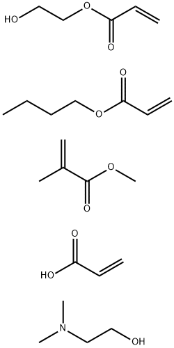 2-Propenoic acid, 2-methyl-, methyl ester, polymer with butyl 2-propenoate, 2-hydroxyethyl 2-propenoate and 2-propenoic acid, compd. with 2-(dimethylamino)ethanol