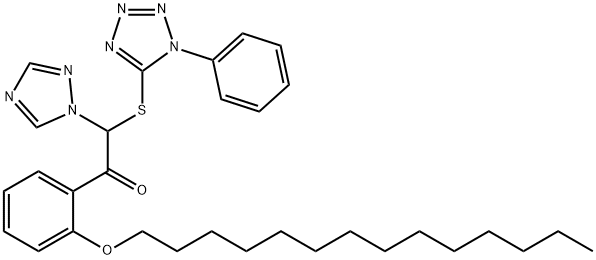 2-[(1-phenyl-1H-tetrazol-5-yl)thio]-o-(tetradecyloxy)-2-(1H-1,2,4-triazol-1-yl)acetophenone