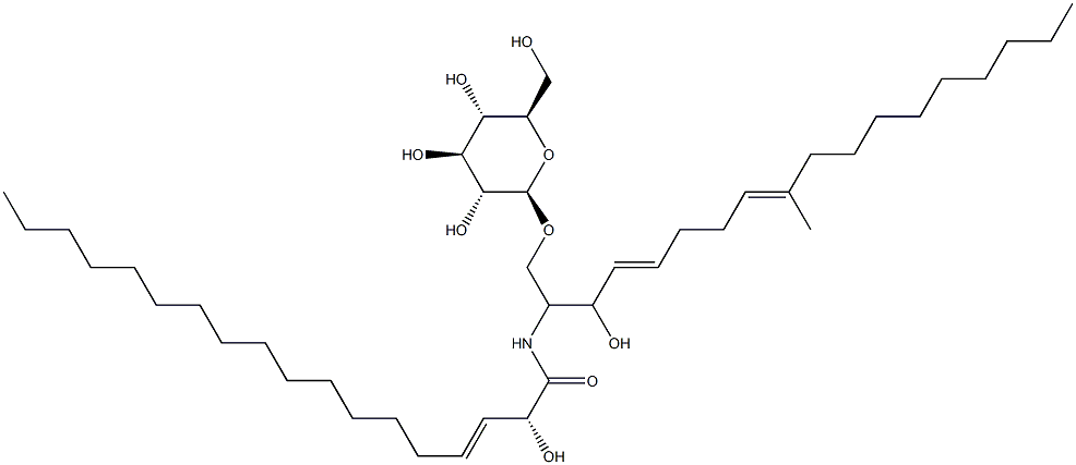 N-2'-hydroxy-3'-trans-octadecenoyl-1-o-beta-D-glucosyl- 9-methyl-cis-4,x-8-sphingadienine
