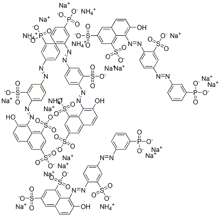 ammonium trisodium 7-hydroxy-8-[[4-[(m-phosphonatophenyl)azo]-2-sulphonatophenyl]azo]naphthalene-1,3-disulphonate