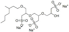 2-(2-Hydroxy-3-sulfopropoxy)-3-[1-[[(3-methylheptyl)oxy]methyl]-2-sulfoethoxy]-1-propanesulfonic acid trisodium salt