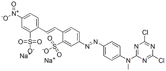 disodium 5-[[4-[(4,6-dichloro-1,3,5-triazin-2-yl)methylamino]phenyl]azo]-2-[2-(4-nitro-2-sulphonatophenyl)vinyl]benzenesulphonate