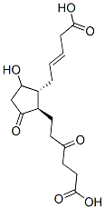9-hydroxy-11,15-dioxo-2,3,18,19-tetranorprost-5-ene-1,20-dioic acid