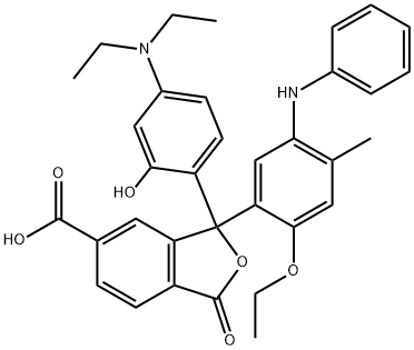 3-[4-(Diethylamino)-2-hydroxyphenyl]-3-[2-ethoxy-4-methyl-5-(phenylamino)phenyl]-1,3-dihydro-1-oxo-5-isobenzofurancarboxylic acid