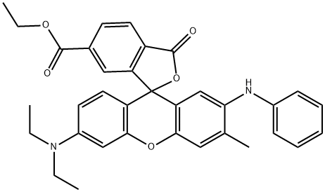 6'-(Diethylamino)-3'-methyl-3-oxo-2'-(phenylamino)spiro[isobenzofuran-1(3H),9'-[9H]xanthene]-6-carboxylic acid ethyl ester
