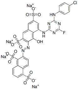 tetrasodium 2-[[8-[[4-[(4-chlorophenyl)amino]-6-fluoro-1,3,5-triazin-2-yl]amino]-1-hydroxy-3,6-disulphonato-2-naphthyl]azo]naphthalene-1,5-disulphonate