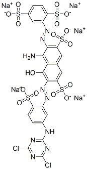 pentasodium 4-amino-6-[[5-[(4,6-dichloro-1,3,5-triazin-2-yl)amino]-2-sulphonatophenyl]azo]-3-[(2,5-disulphonatophenyl)azo]-5-hydroxynaphthalene-2,7-disulphonate