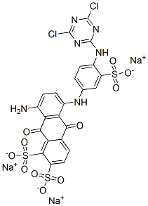 trisodium 8-amino-5-[[4-[(4,6-dichloro-1,3,5-triazin-2-yl)amino]-3-sulphonatophenyl]amino]-9,10-dihydro-9,10-dioxoanthracenedisulphonate