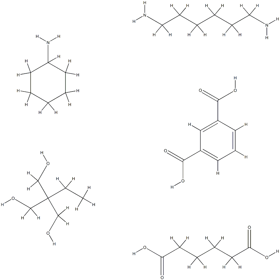 1,3-Benzenedicarboxylic acid, polymer with 2-ethyl-2-(hydroxymethyl)-1,3-propanediol, 1,6-hexanediamine and hexanedioic acid, cyclohexylamine-modified