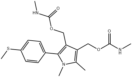 1H-Pyrrole-3,4-dimethanol, 1,2-dimethyl-5-[4- (methylthio)phenyl]-, bi s(methylcarbamate) (ester)