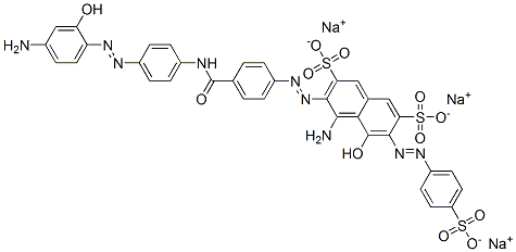 trisodium 4-amino-3-[[4-[[[4-[(4-amino-2-hydroxyphenyl)azo]phenyl]amino]carbonyl]phenyl]azo]-5-hydroxy-6-[(4-sulphonatophenyl)azo]naphthalene-2,7-disulphonate