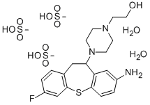 1-Piperazineethanol, 4-(8-amino-10,11-dihydro-3-fluorodibenzo(b,f)thie pin-10-yl)-, trimethanesulfonate, dihydrate