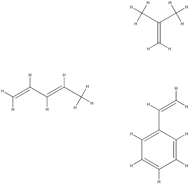 Ethenylbenzene polymer with 2-methyl-1-propene and 1,3-pentadiene