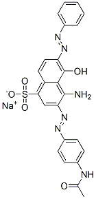 sodium 3-[(4-acetamidophenyl)azo]-4-amino-5-hydroxy-6-(phenylazo)naphthalene-1-sulphonate
