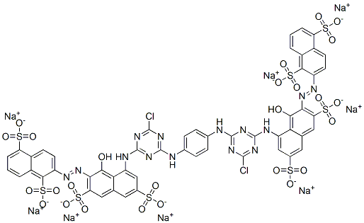 octasodium 2,2'-[1,4-phenylenebis[imino(6-chloro-1,3,5-triazine-4,2-diyl)imino(1-hydroxy-3,6-disulphonatonaphthalene-2,8-diyl)azo]]bisnaphthalene-1,5-disulphonate