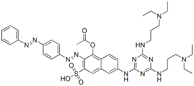 7-[[4,6-bis[[3-(diethylamino)propyl]amino]-1,3,5-triazin-2-yl]amino]-4-hydroxy-3-[[p-(phenylazo)phenyl]azo]naphthalene-2-sulphonic acid, monoacetate