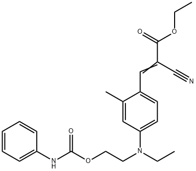 ethyl 2-cyano-3-[4-[ethyl[2-[[(phenylamino)carbonyl]oxy]ethyl]amino]-2-methylphenyl]acrylate