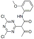 alpha-acetyl-4,6-dichloro-N-(2-methoxyphenyl)-1,3,5-triazin-2-acetamide