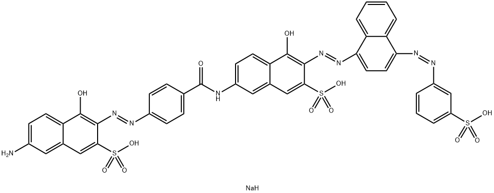 7-[[4-[(6-Amino-1-hydroxy-3-sulfo-2-naphthalenyl)azo]benzoyl]amino]-4-hydroxy-3-[[4-[(3-sulfophenyl)azo]-1-naphthalenyl]azo]-2-naphthalenesulfonic acid trisodium salt