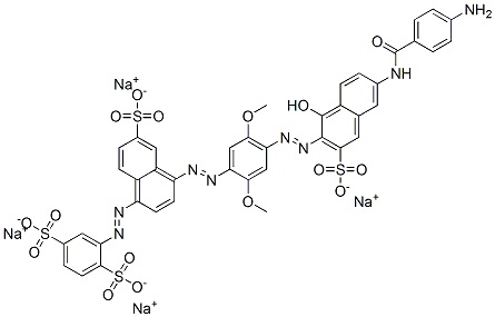 tetrasodium 2-[[4-[[4-[[6-[(4-aminobenzoyl)amino]-1-hydroxy-3-sulphonato-2-naphthyl]azo]-2,5-dimethoxyphenyl]azo]-6-sulphonato-1-naphthyl]azo]benzene-1,4-disulphonate