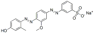 3-[[4-[(4-Hydroxy-2-methylphenyl)azo]-3-methoxyphenyl]azo]benzenesulfonic acid sodium salt
