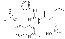 Guanidine, 1-(1,5-dimethylhexyl)-2-(2-methyl-4-quinolyl)-3-(2-thiazoly l)-, dinitrate