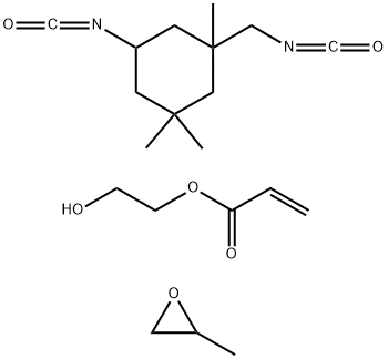 2-Propenoic acid, 2-hydroxyethyl ester, polymer with 5-isocyanato-1-(isocyanatomethyl) -1,3,3-trimethylcyclohexane and methyloxirane