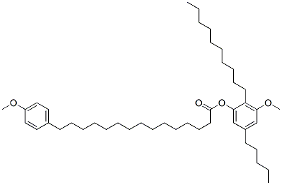 15-(4-Methoxyphenyl)pentadecanoic acid 2-decyl-3-methoxy-5-pentylphenyl ester