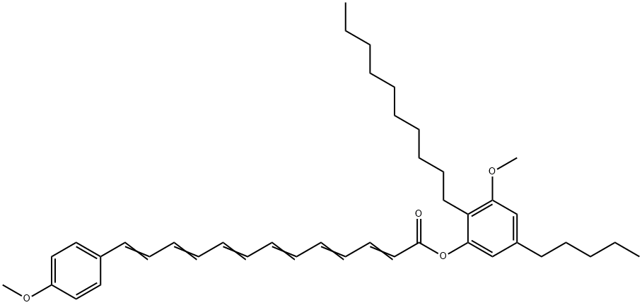 13-(4-Methoxyphenyl)-2,4,6,8,10,12-tridecahexaenoic acid 2-decyl-3-methoxy-5-pentylphenyl ester